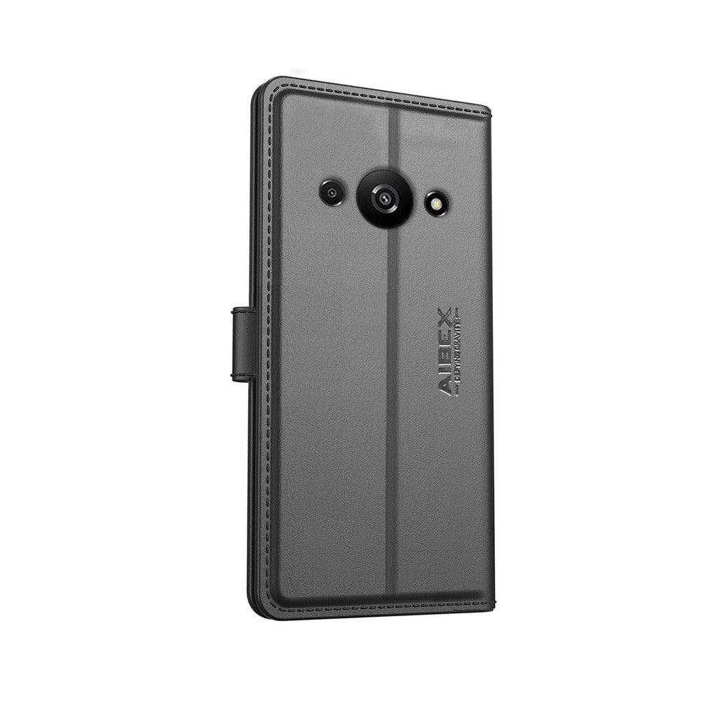 Xiaomi Redmi A3 / Poco C61 Aibex PU Leather Flip Cover Foldable Stand & Pocket Magnetic Closure - Aibex